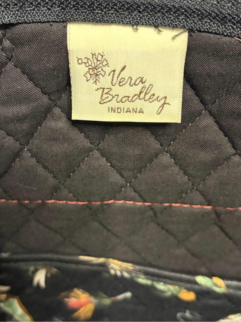 VTG Vera Bradley Lures Fly Fishing Quilted Tote Bag Rare 90s Pristine - Picture 8 of 10